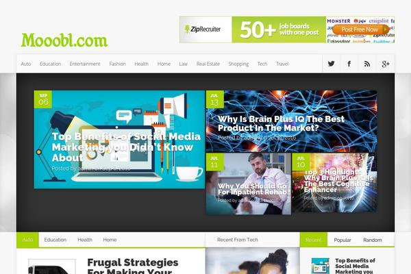 Nexus theme site design template sample