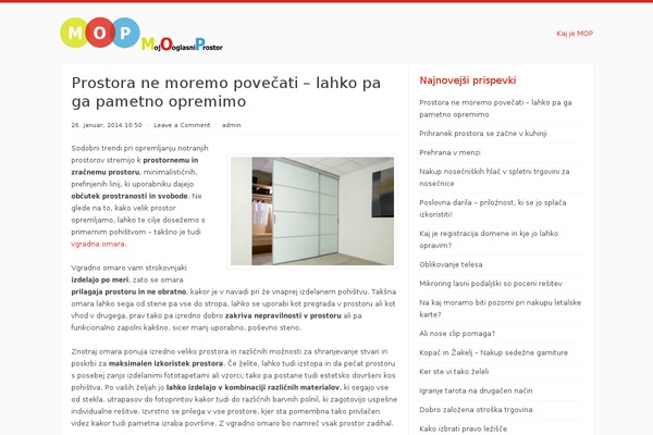 Radius theme site design template sample