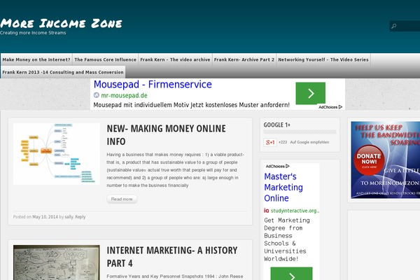 moreincomezone.com site used multi-color