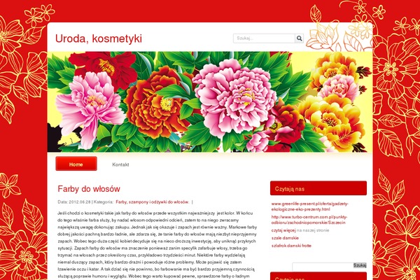 China Red theme site design template sample