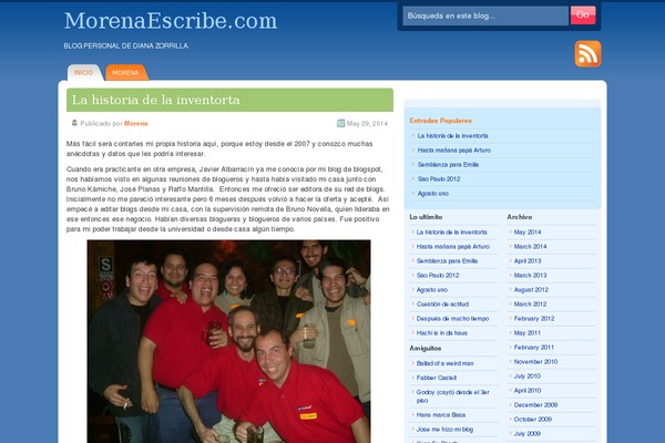 morenaescribe.com site used Tema14