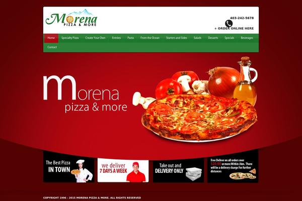 Pizza theme site design template sample