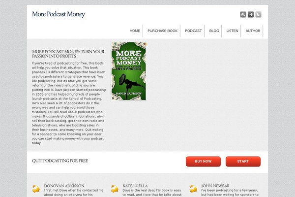 morepodcastmoney.com site used Bookauthor