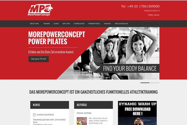 Fitness theme site design template sample