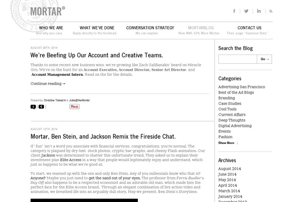 mortarblog.com site used Mortar