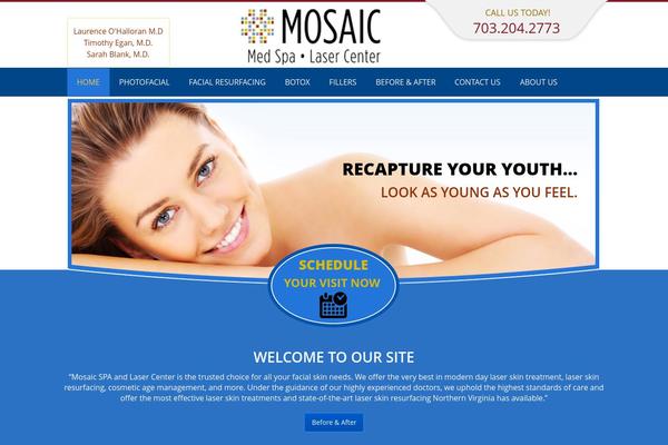 Mosaic theme site design template sample