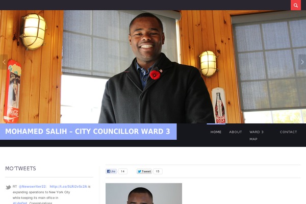 Site using Floating Social Bar plugin