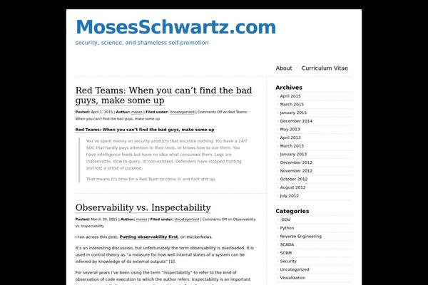 WordPress website example screenshot