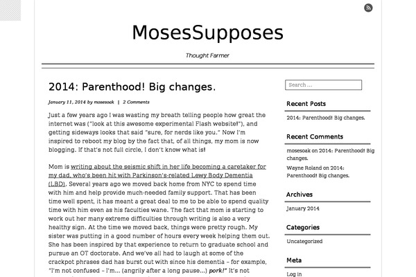 mosessupposes.com site used Mon Cahier