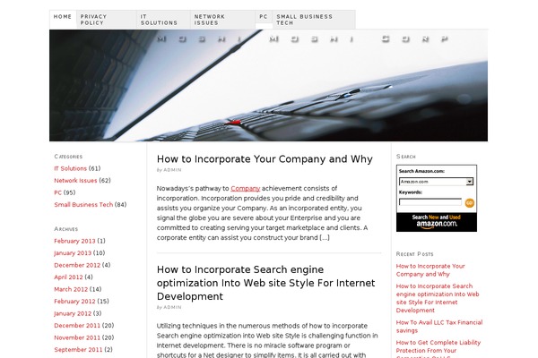 Thesis 1.8 theme site design template sample