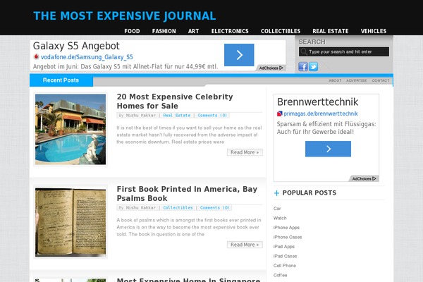 Fortune theme site design template sample