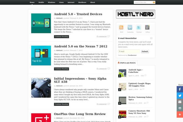 Smartblog theme site design template sample