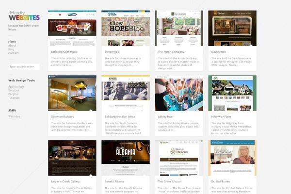 Gridlocked theme site design template sample