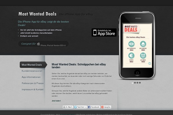 mostwanteddeals.de site used MyApp
