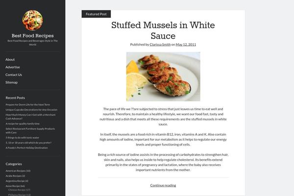 Author theme site design template sample