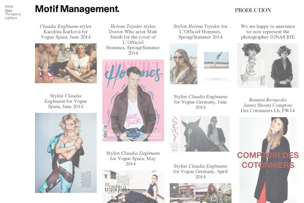 Motif theme site design template sample