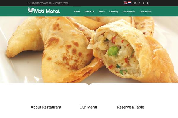 Restaurant theme site design template sample
