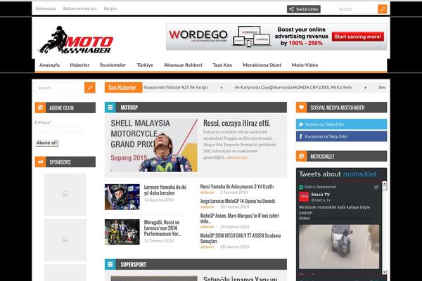 Spirit theme site design template sample