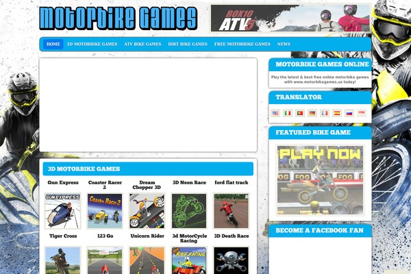 motorbikegames.us site used Arcadeflex