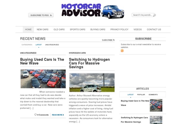 Editorial website example screenshot