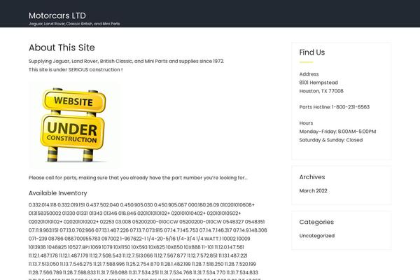 motorcarsltd.com site used Skt-coming-soon
