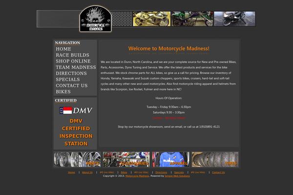 motorcyclemadnessnc.com site used Motorcycle