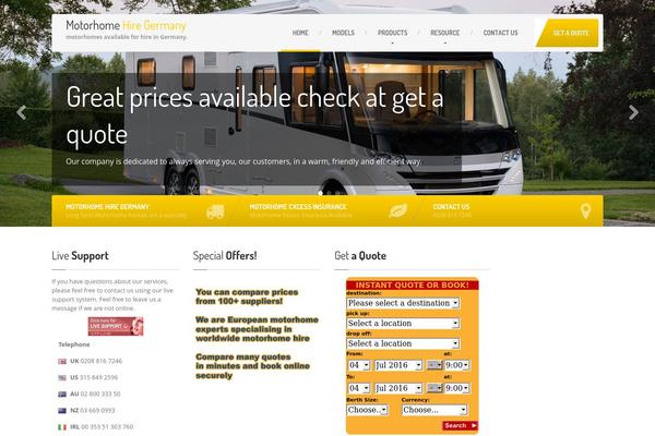 CarPress theme site design template sample