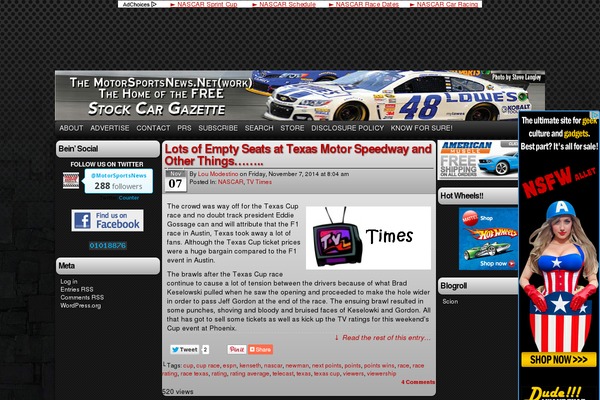 Site using Floating Adsense Bar plugin