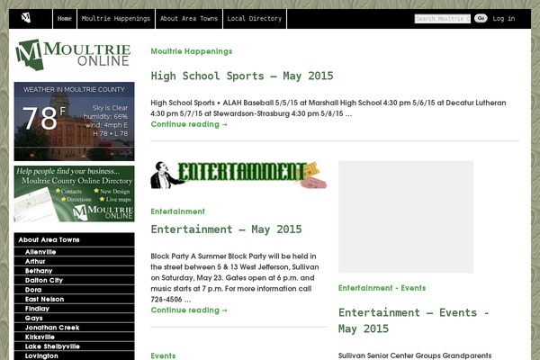 Site using Awesome Weather Widget plugin