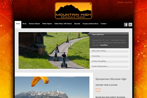 Revolution theme site design template sample