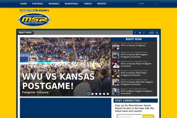 Gameday theme site design template sample