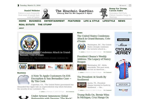 Site using Gabfire Widget Pack plugin