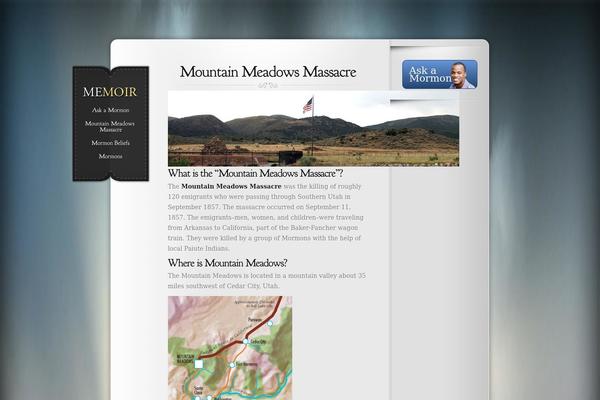 Memoir theme site design template sample
