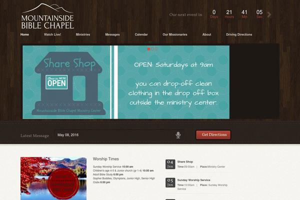Wp-church theme site design template sample