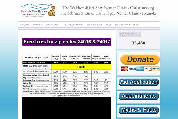 mountainviewspayneuter.org site used Comet