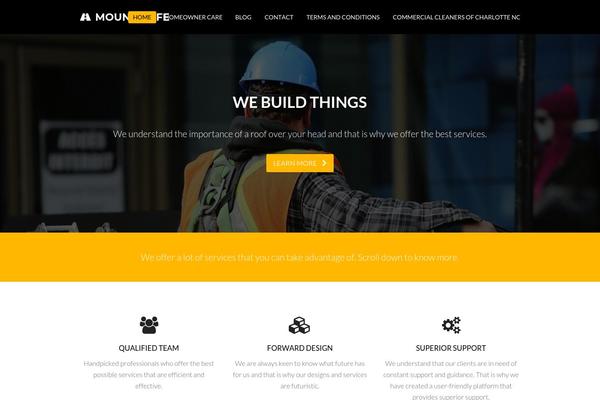 Total theme site design template sample