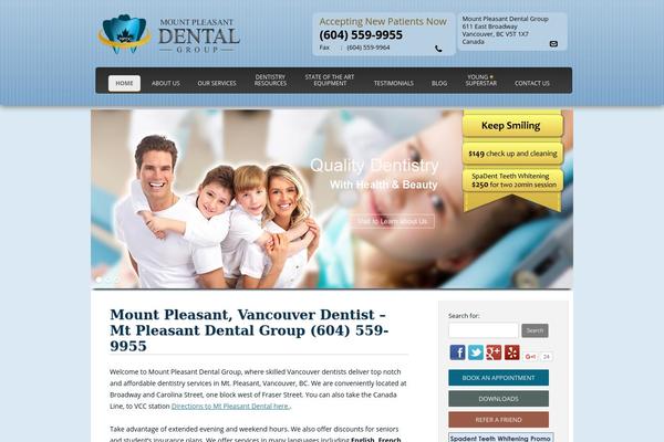 Dental theme site design template sample