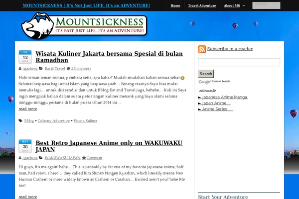 mountsickness.com site used Mstheme