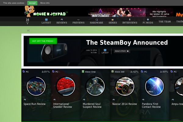 mousenjoypad.com site used Gauge
