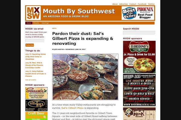 mouthbysouthwest.com site used Thesis 1.8.6