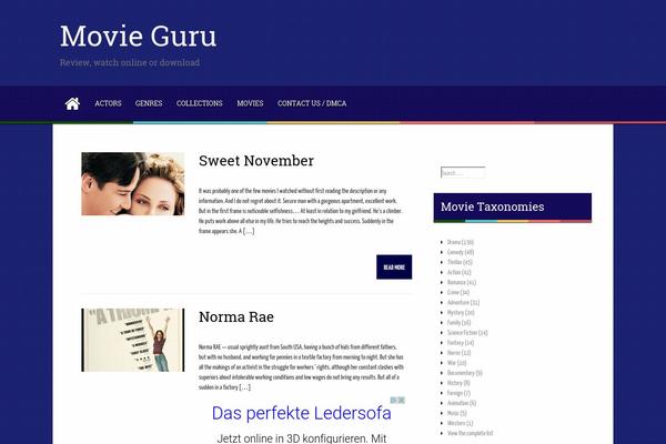 aReview theme site design template sample