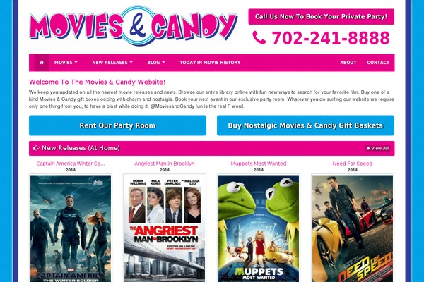 Movie theme site design template sample