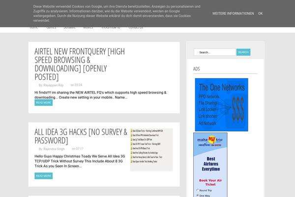 Blueblog theme site design template sample
