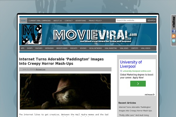 movieviral.com site used Minimalistique