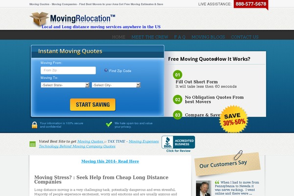 movingrelocation.com site used Gentler