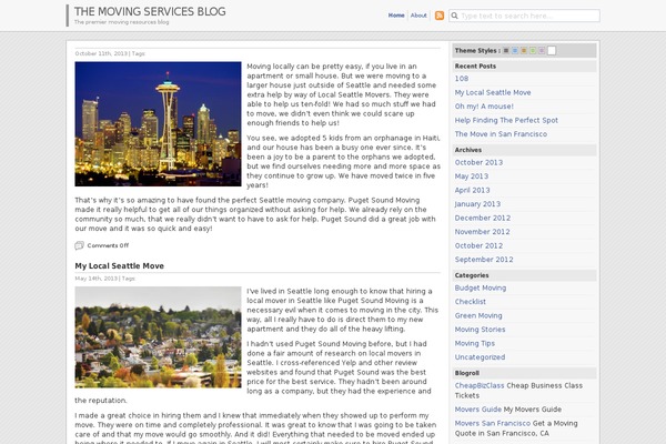 Elegant Box theme site design template sample