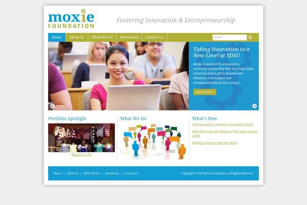Moxie theme site design template sample