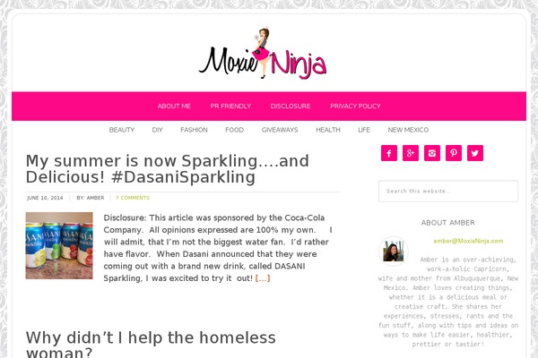 moxieninja.com site used Modern Blogger Pro