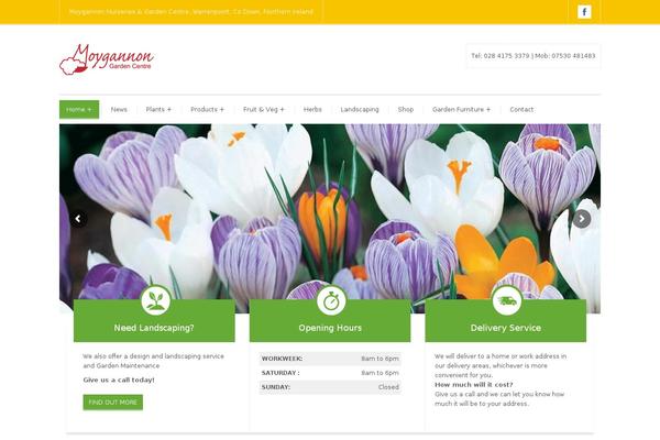 123garden theme site design template sample