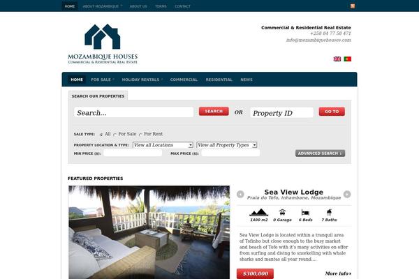 Estate theme site design template sample